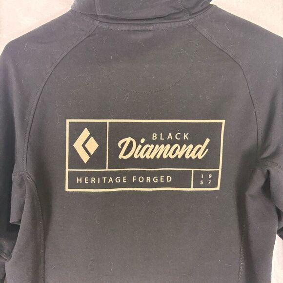 Black Diamond Black Hooded Zip Up Sweatshirt Women's XS - Picture 8 of 11